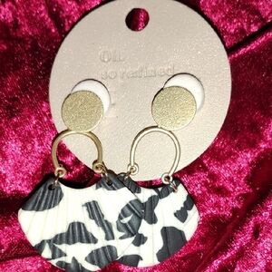 Black and White Earrings